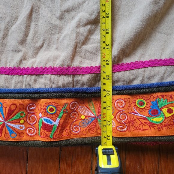 Embroidered A-Line Skirt, sz Small-Medium - Picture 5 of 7